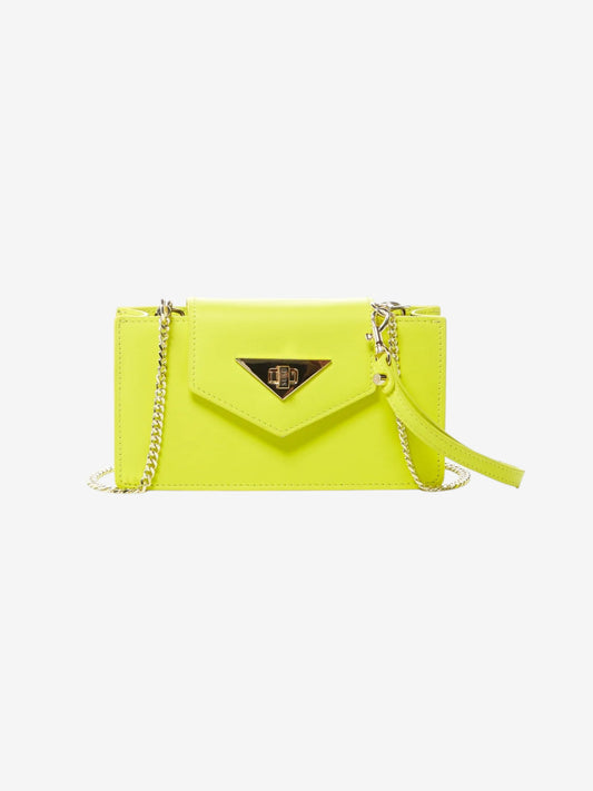 حقيبة كتف صغيرة جلدية باللون الأصفر الليموني SUSU – موديل Mary