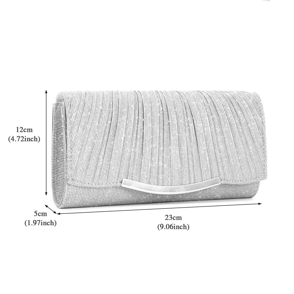 حقيبة سهرة نسائية أنيقة لامعة