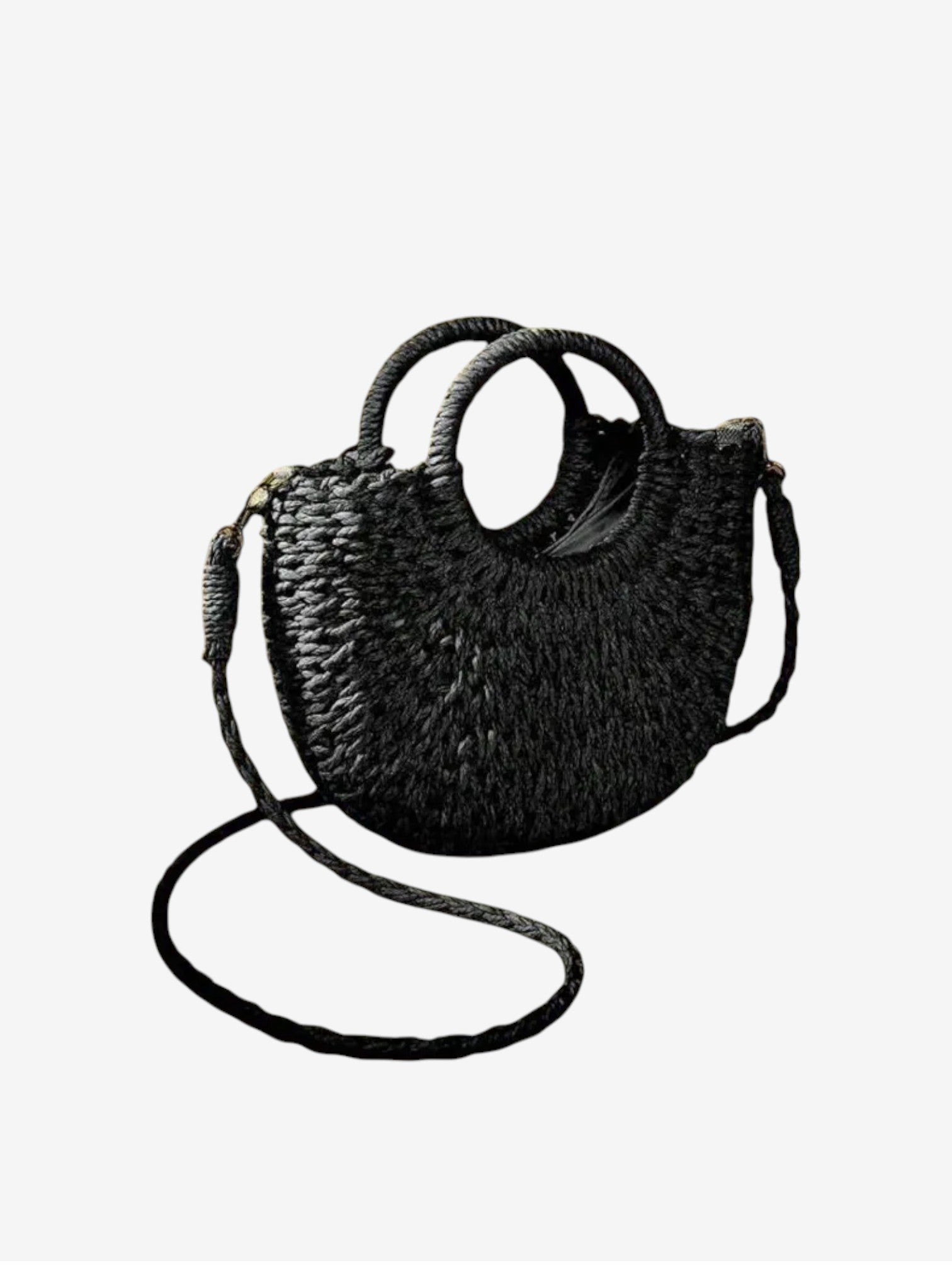 حقيبة صيفية من القش الطبيعي بتصميم أنيق