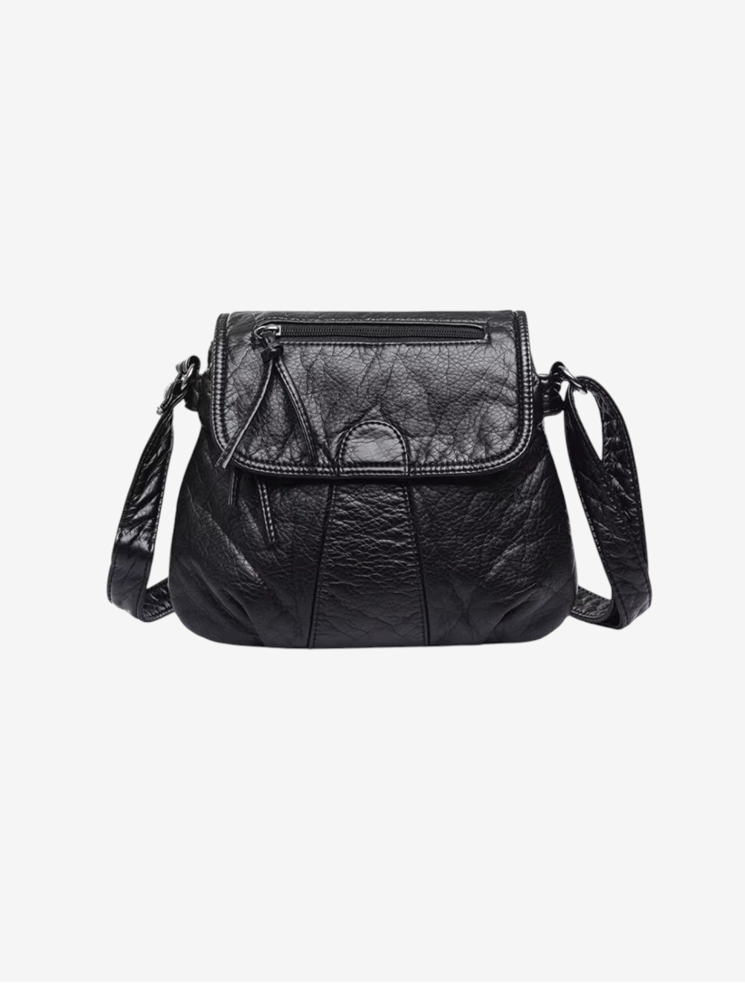 حقيبة نسائية فاخرة بتصميم طبقتين من الجلد الصناعي الناعم