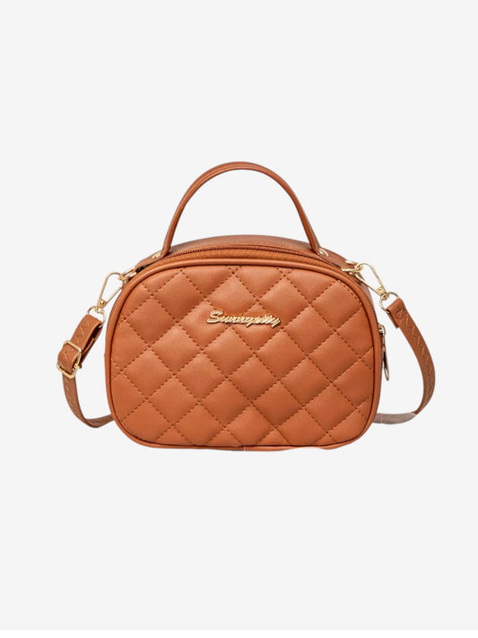 حقيبة كتف نسائية أنيقة بتصميم صدفي مطرّز