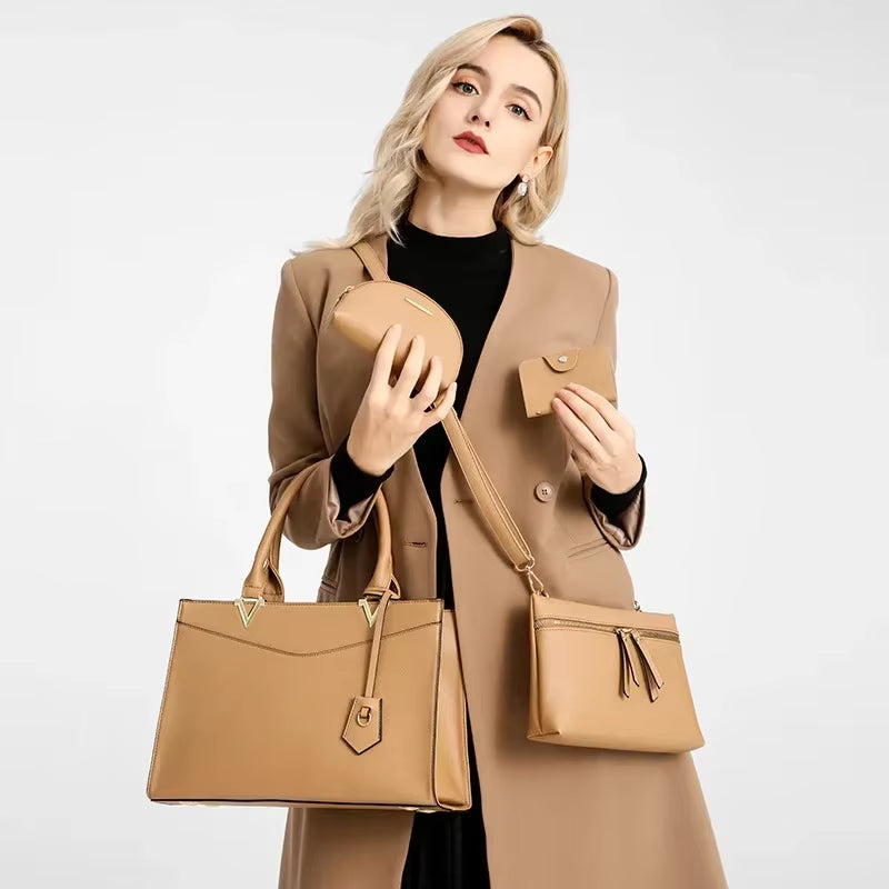 طقم حقائب نسائي 4 قطع واسع السعة